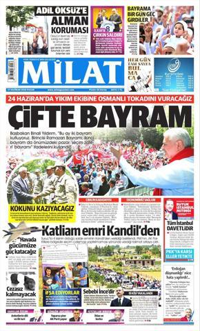 17 Haziran 2018 - Gazetelerin birinci sayfaları