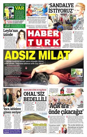 17 Haziran 2018 - Gazetelerin birinci sayfaları