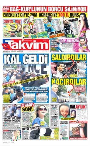 17 Haziran 2018 - Gazetelerin birinci sayfaları