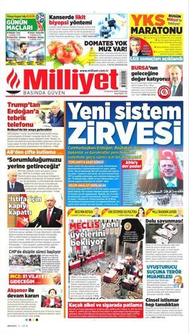 27 Haziran 2018 - Gazetelerin birinci sayfaları