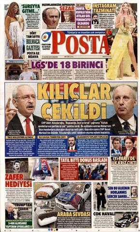 27 Haziran 2018 - Gazetelerin birinci sayfaları
