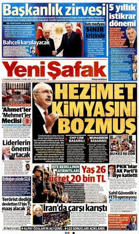 27 Haziran 2018 - Gazetelerin birinci sayfaları