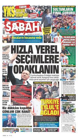 1 Temmuz 2018 - Gazetelerin birinci sayfaları