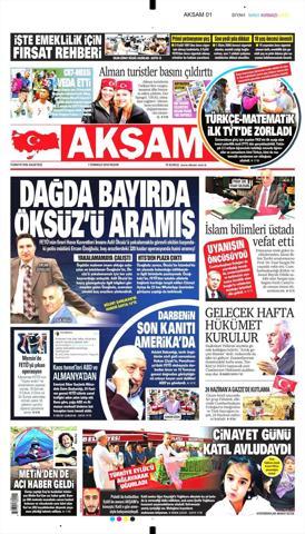 1 Temmuz 2018 - Gazetelerin birinci sayfaları
