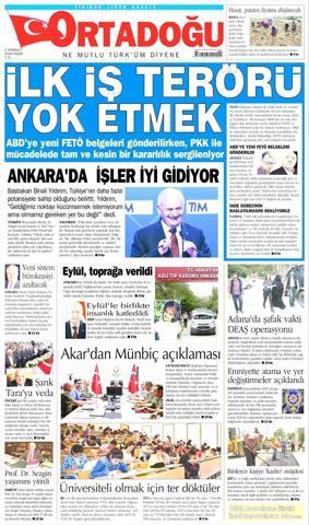 1 Temmuz 2018 - Gazetelerin birinci sayfaları