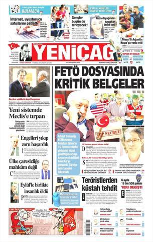 1 Temmuz 2018 - Gazetelerin birinci sayfaları