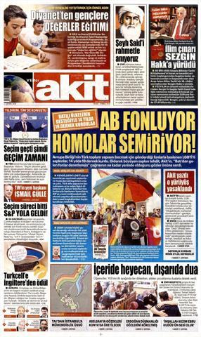 1 Temmuz 2018 - Gazetelerin birinci sayfaları