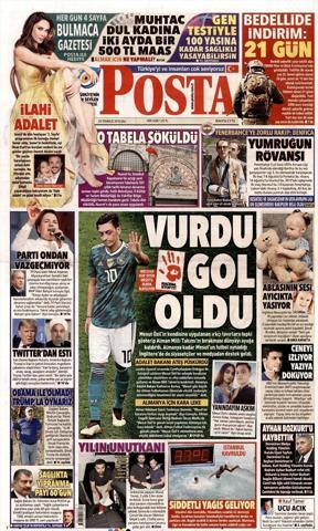 24 Temmuz 2018 - Gazetelerin birinci sayfaları