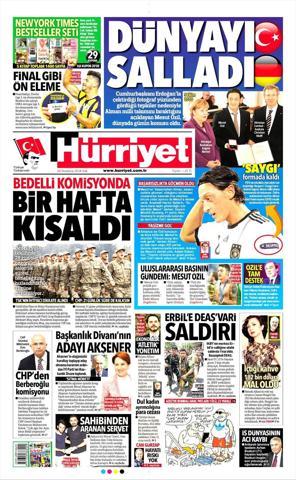 24 Temmuz 2018 - Gazetelerin birinci sayfaları