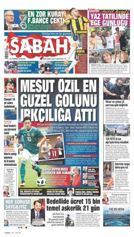 24 Temmuz 2018 - Gazetelerin birinci sayfaları