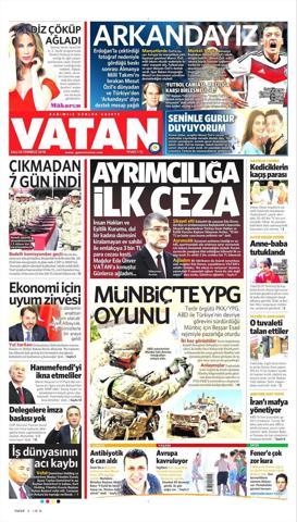 24 Temmuz 2018 - Gazetelerin birinci sayfaları