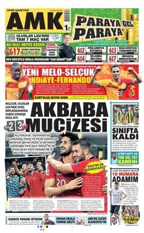Milli Takım manşetlerde