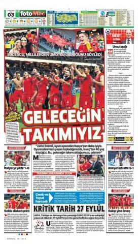 Milli Takım manşetlerde