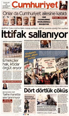 17 Eylül 2018 - Gazetelerin birinci sayfaları