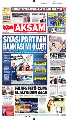17 Eylül 2018 - Gazetelerin birinci sayfaları