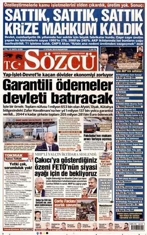 17 Eylül 2018 - Gazetelerin birinci sayfaları
