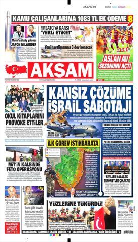 19 Eylül 2018 - Gazetelerin birinci sayfaları
