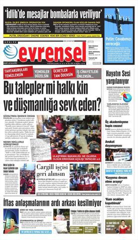 19 Eylül 2018 - Gazetelerin birinci sayfaları