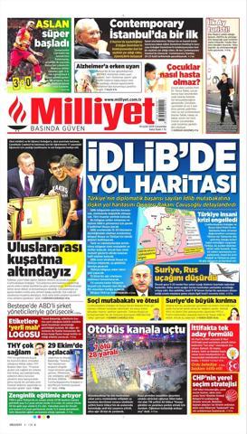 19 Eylül 2018 - Gazetelerin birinci sayfaları