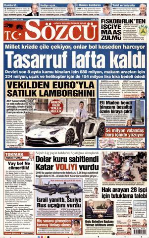 19 Eylül 2018 - Gazetelerin birinci sayfaları