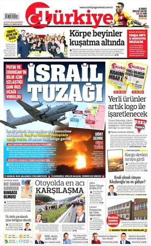 19 Eylül 2018 - Gazetelerin birinci sayfaları