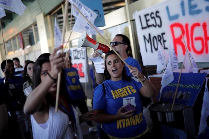 Ryanair çalışanları grevde