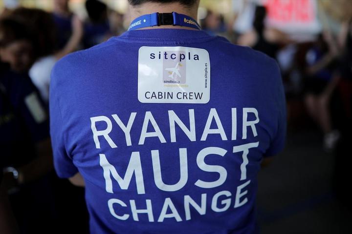 Ryanair çalışanları grevde