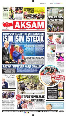 1 Ekim 2018 - Gazetelerin birinci sayfaları