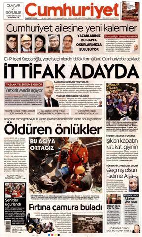 1 Ekim 2018 - Gazetelerin birinci sayfaları