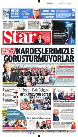 1 Ekim 2018 - Gazetelerin birinci sayfaları