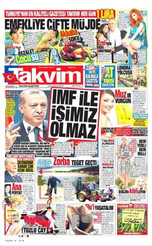 1 Ekim 2018 - Gazetelerin birinci sayfaları