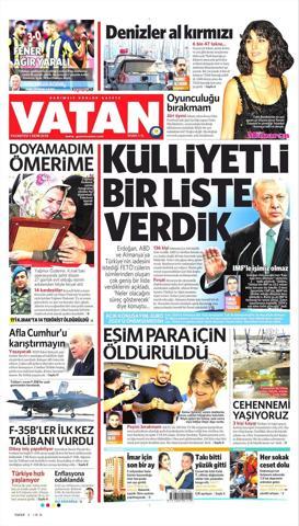 1 Ekim 2018 - Gazetelerin birinci sayfaları