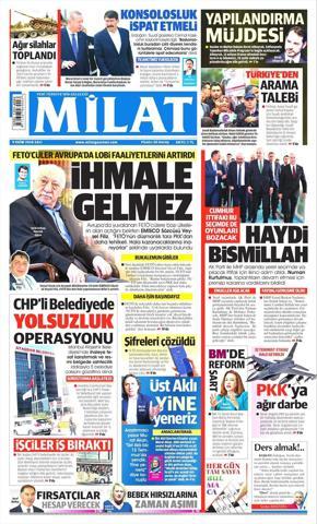 9 Ekim 2018 - Gazetelerin birinci sayfaları