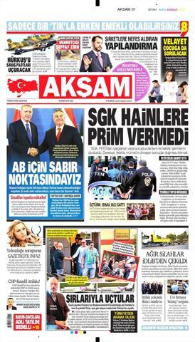 9 Ekim 2018 - Gazetelerin birinci sayfaları