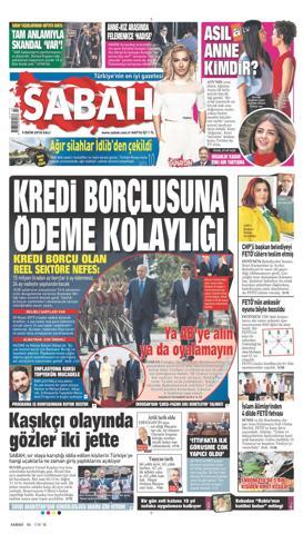 9 Ekim 2018 - Gazetelerin birinci sayfaları