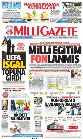 9 Ekim 2018 - Gazetelerin birinci sayfaları