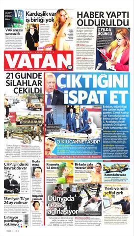 9 Ekim 2018 - Gazetelerin birinci sayfaları