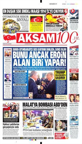 13 Kasım 2018 - Gazetelerin birinci sayfaları