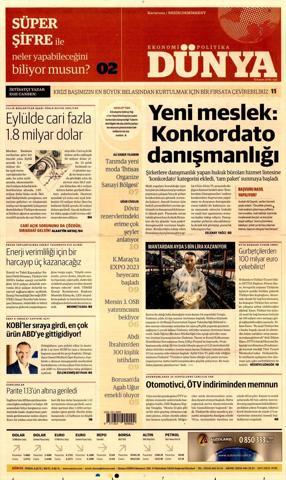 13 Kasım 2018 - Gazetelerin birinci sayfaları