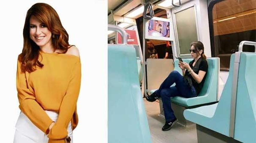 Ünlü oyuncu metroda görüntülendi