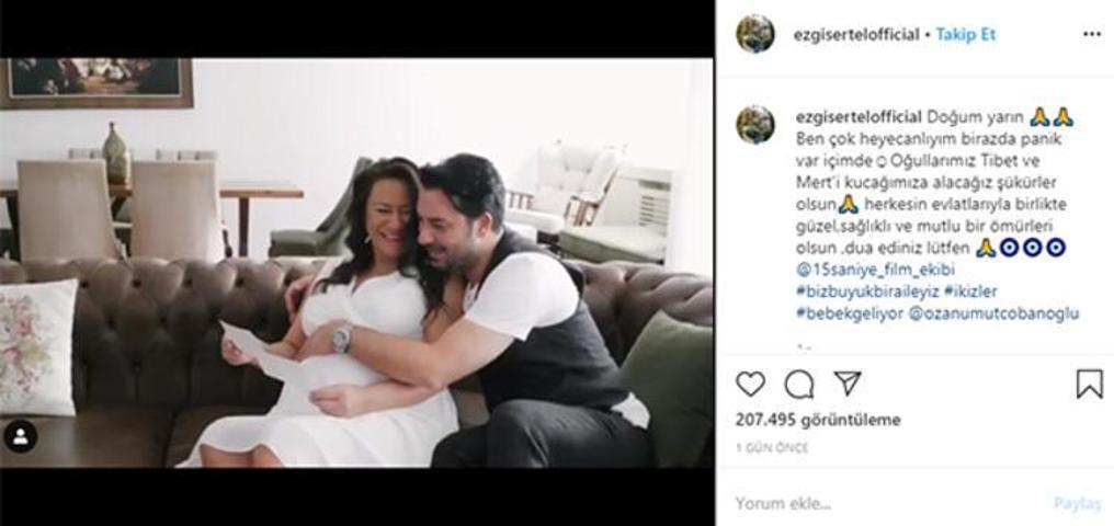 Ezgi Sertel anne oldu
