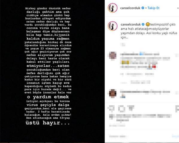 Dalga geçti, başına geldi Cansel Çördük koronavirüse yakalandı