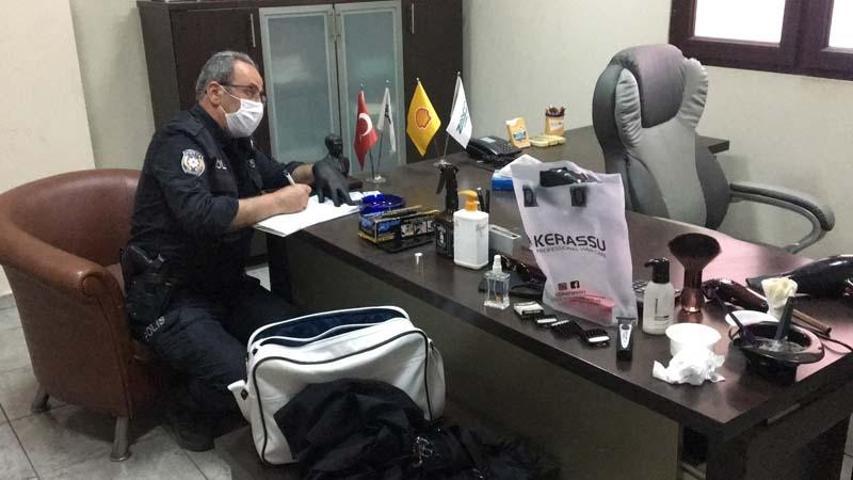 Kaçak tıraşa polis baskını
