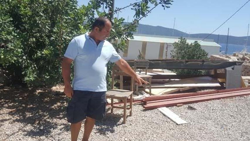 Tersane işçilerinin beslediği köpek, insana ait kafatası buldu