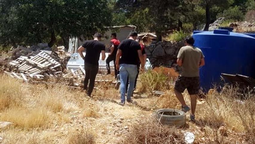 Tersane işçilerinin beslediği köpek, insana ait kafatası buldu