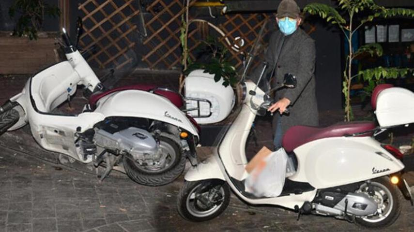 Engin Günaydının motosikleti devrildi