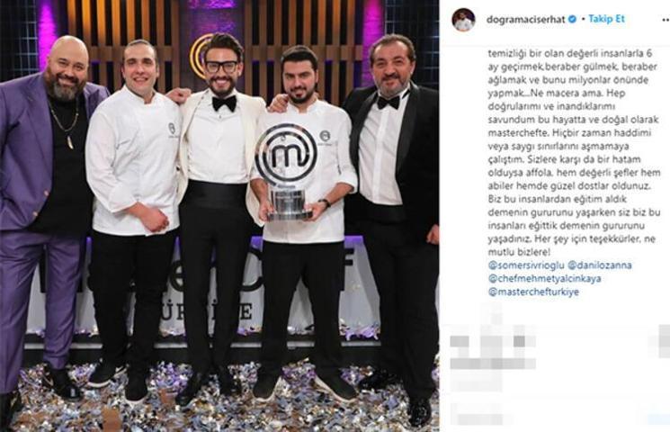 MasterChef 2020 şampiyonu Serhat Doğramacıya Mehmet Şeften cevap