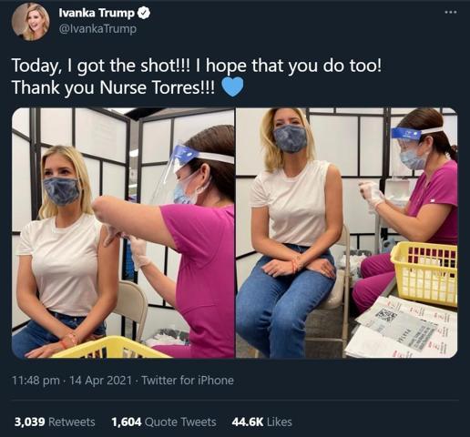 Ivanka Trump aşı oldu, babası Donald Trumpın destekçileri tarafından linç edildi