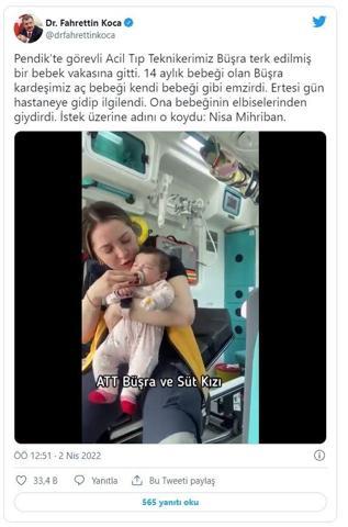 Terk edilmiş bebeğin süt annesi oldu