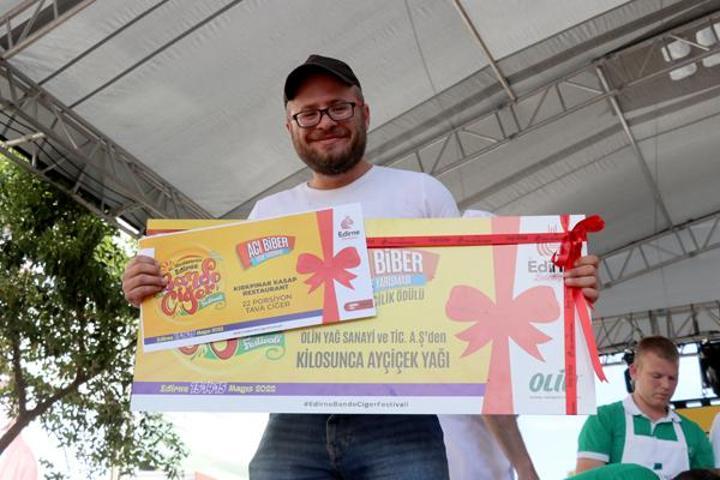 Edirnede ciğer festivali Hem yediler hem ağladılar